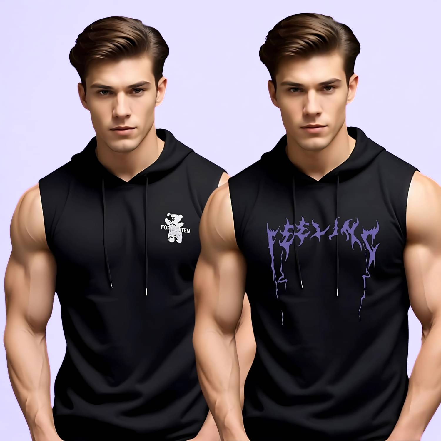 Looks United Pack of 2 Polyester Gym Vest For Men ( Black ) Looks United Pack of 2 Polyester Gym Vest For Men ( Black )