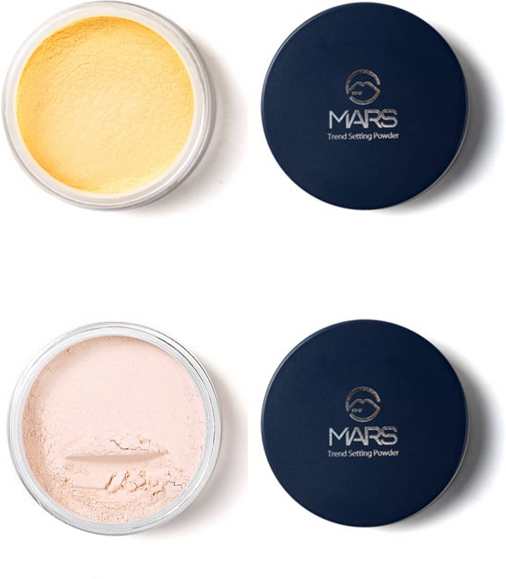     			MARS Trend Setting Ultra Fine Brightening Matte Loose Powder Compact (Banana+Brightening, 24 g)