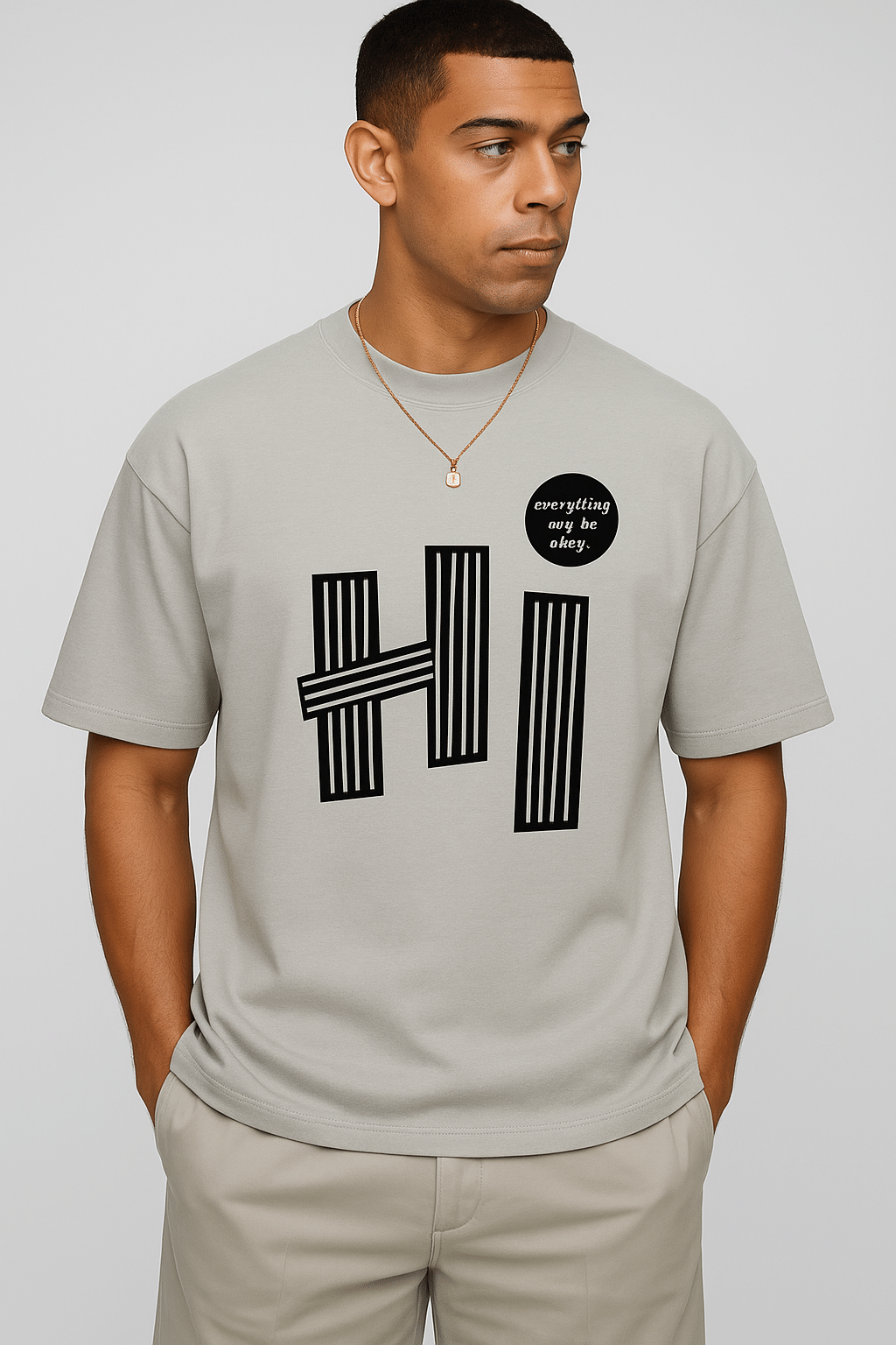 Madilyn Men Cotton Blend Oversized Fit Printed T-Shirt ( Grey ) Madilyn Men Cotton Blend Oversized Fit Printed T-Shirt ( Grey )