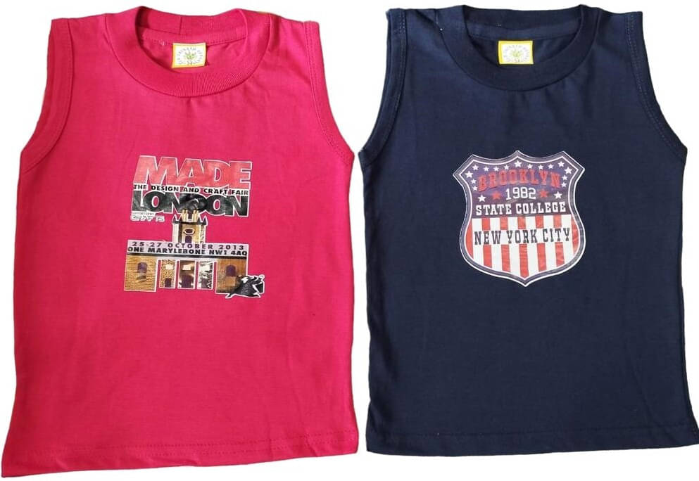     			NEW TRINATH HOSIERY Pack of 2 Baby Boys Cotton Vest ( Multicolor )