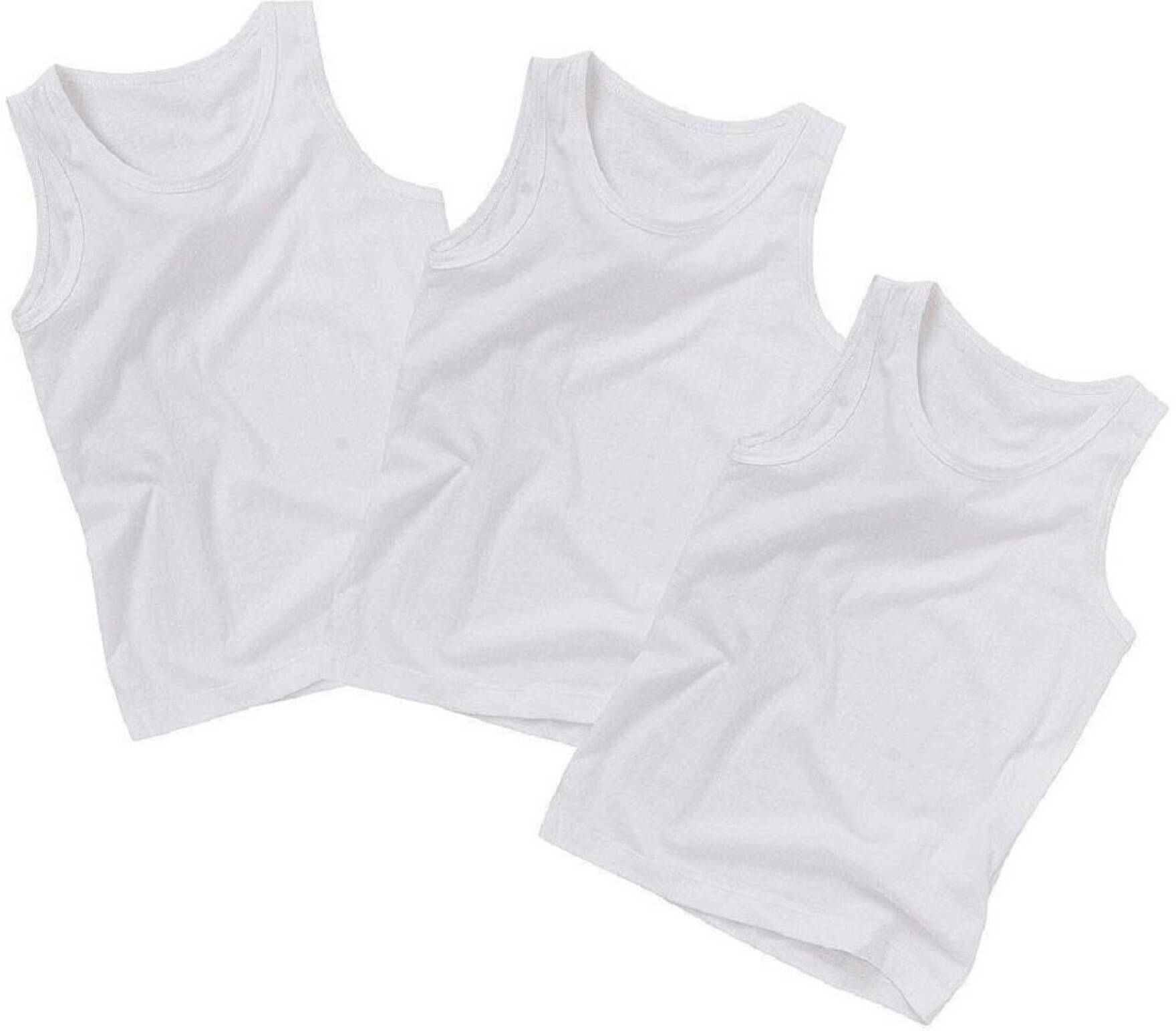     			NEW TRINATH HOSIERY Pack of 3 Unisex for Baby Cotton Vest ( White )