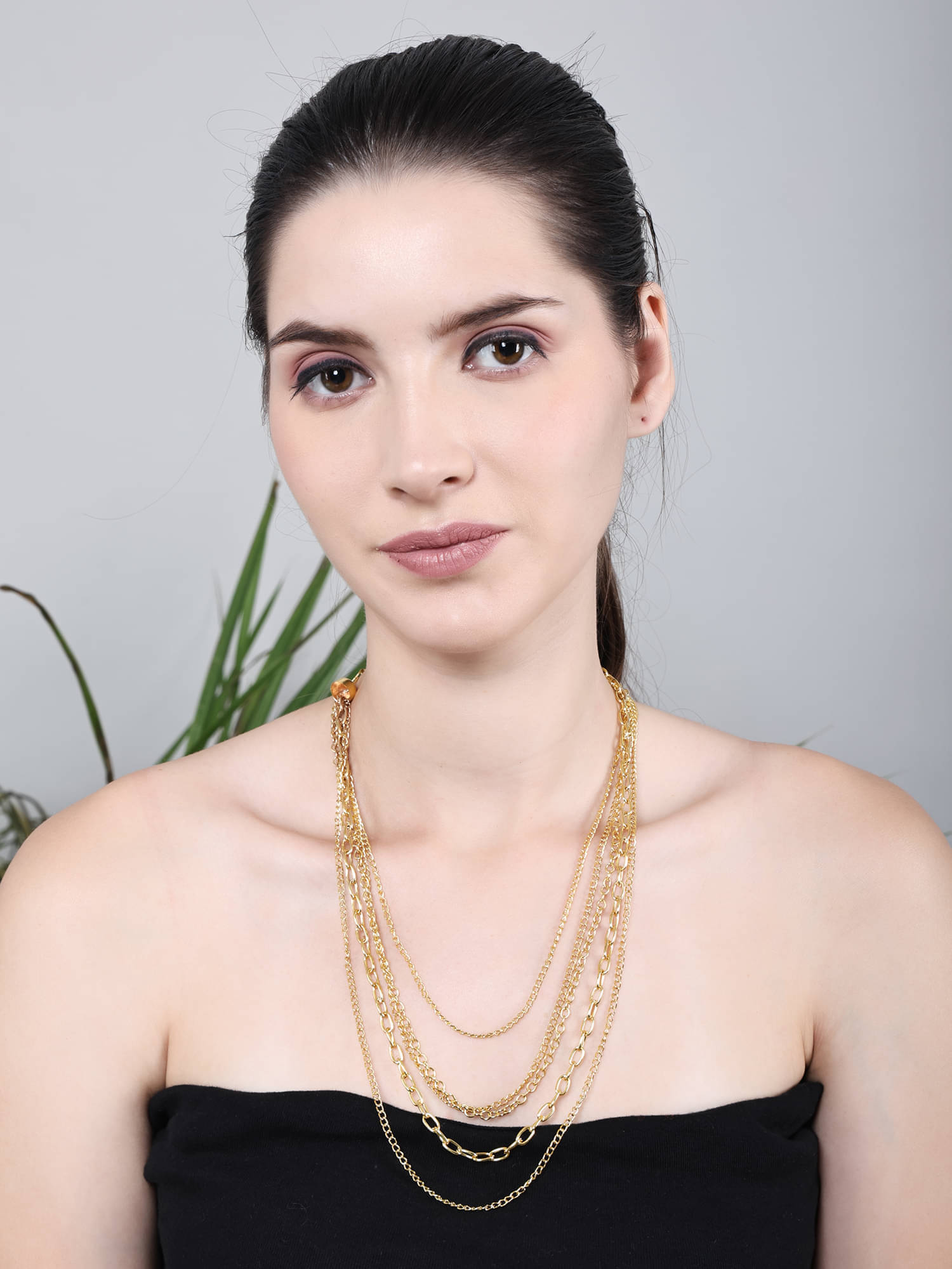     			Opus Gems Gold Plated Chain ( Set of 1 )