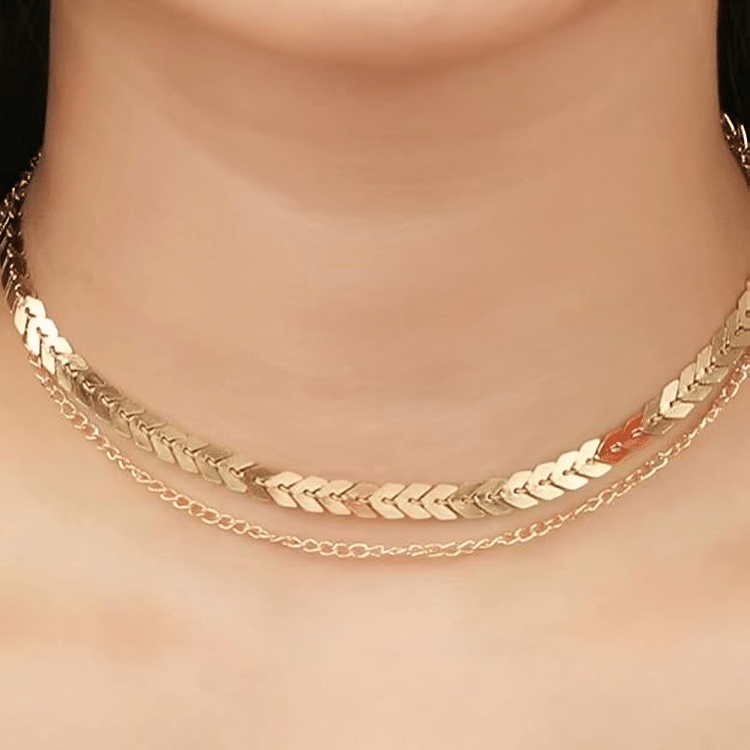     			Opus Gems Gold Plated Chain ( Set of 1 )
