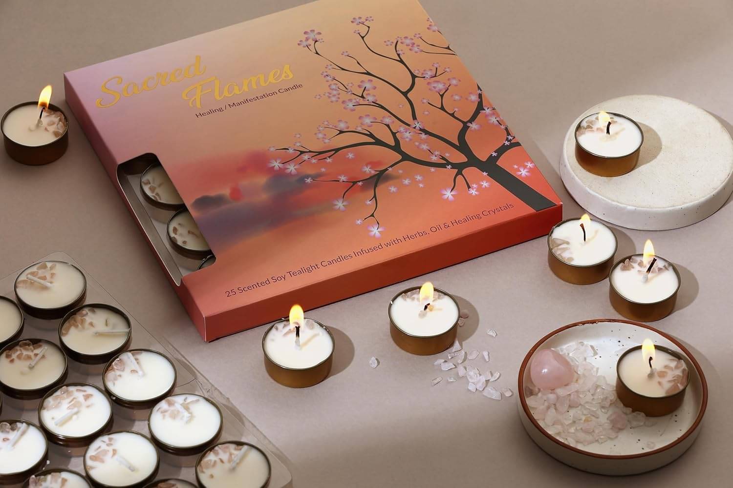     			Parkash Candles Multicolour Rose Wax Tea Light Candle 5 cm ( Pack of 25 )