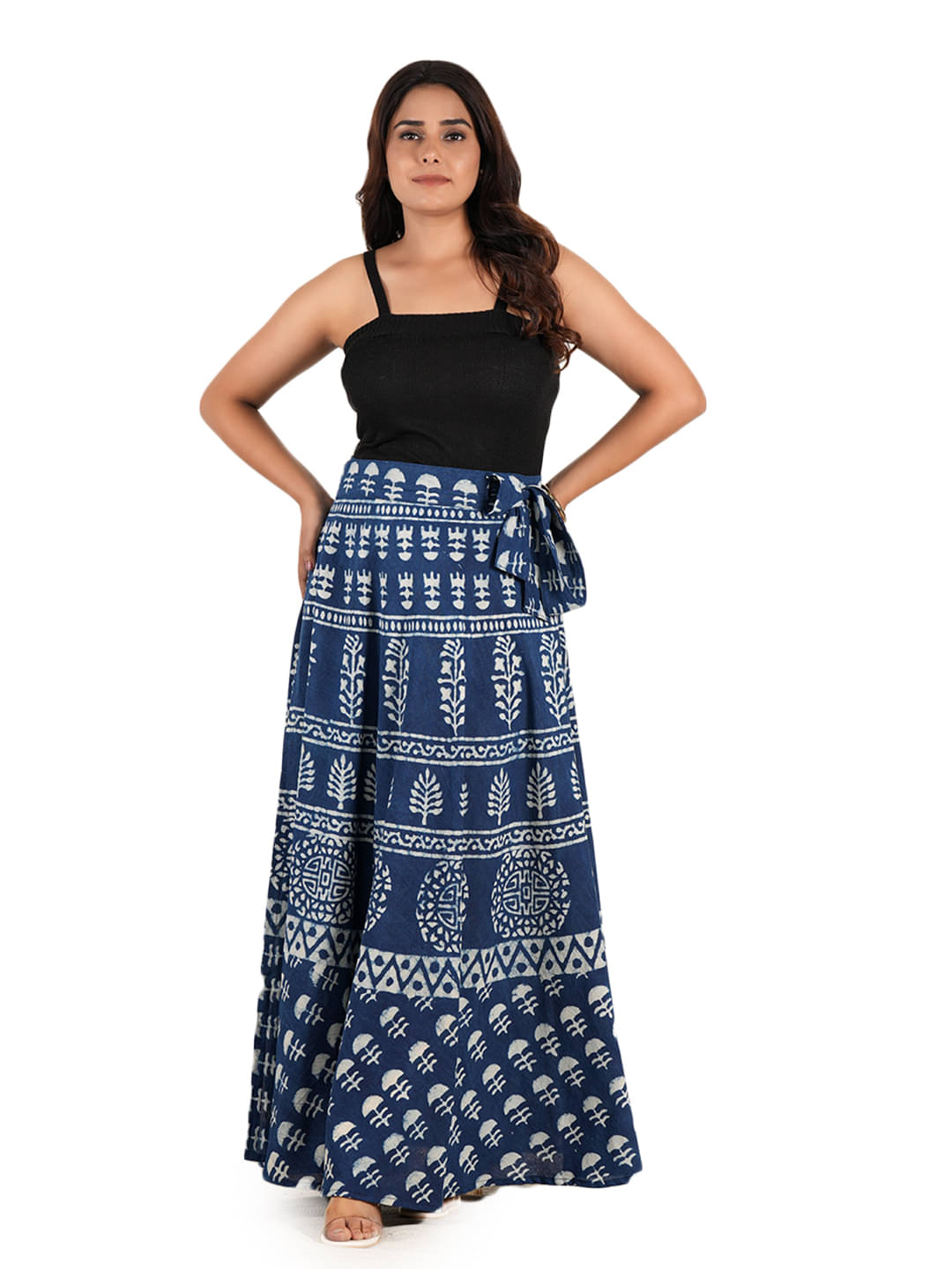 STYLE SHOES Light Blue Cotton Blend Women's Wrap Skirt ( Pack of 1 ) STYLE SHOES Light Blue Cotton Blend Women's Wrap Skirt ( Pack of 1 )