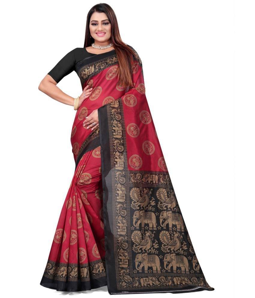 Samai Cotton Silk Applique Saree With Unstitched Blouse Piece ( Gold ) Samai Cotton Silk Applique Saree With Unstitched Blouse Piece ( Gold )