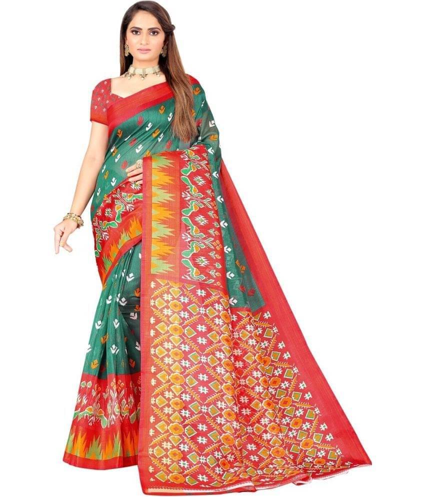     			Samai Cotton Silk Applique Saree With Unstitched Blouse Piece ( Purple )