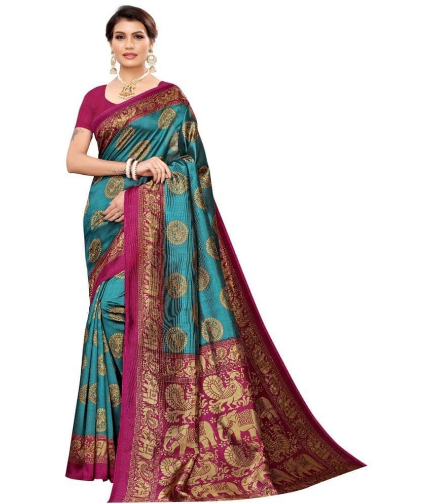     			Samai Net Cut Outs Saree With Unstitched Blouse Piece ( Rama )