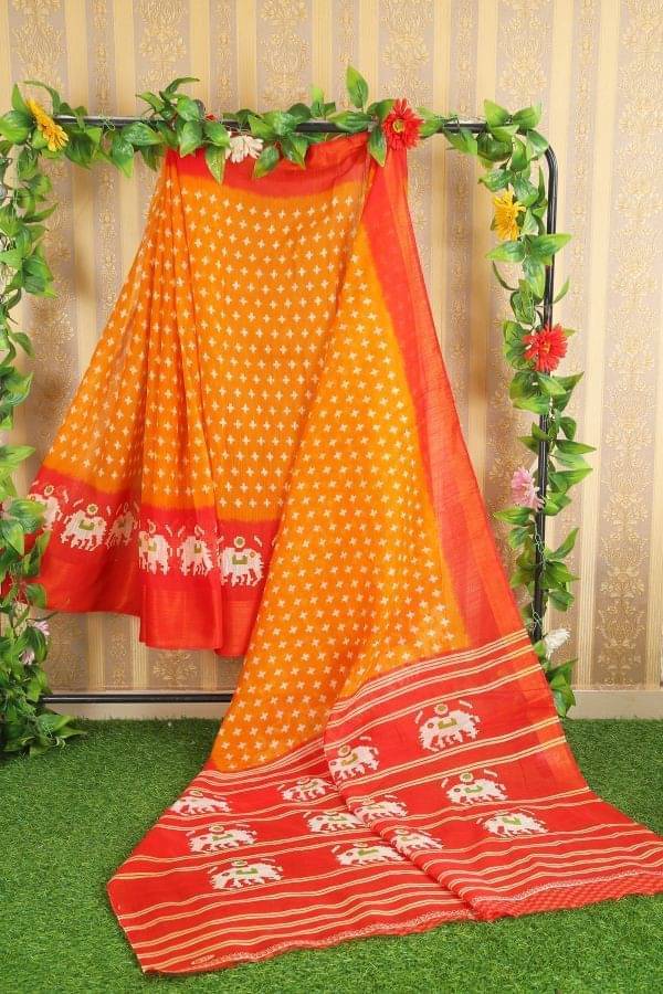 Suntex Art Silk Printed Saree With Unstitched Blouse Piece ( Orange ) Suntex Art Silk Printed Saree With Unstitched Blouse Piece ( Orange )