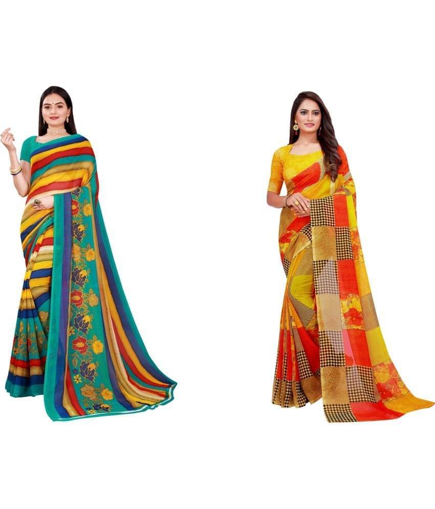 Suntex Cotton Silk Applique Saree With Unstitched Blouse Piece ( Multicolor ) Suntex Cotton Silk Applique Saree With Unstitched Blouse Piece ( Multicolor )