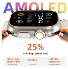     			T800 Ultra Smart Watch with Beautiful Strap, Bluetooth Calling Smart Watch, 1.99" Touch Display with Fitness & Outdoor, Health & Medical Tracker, 8 Unique UI Interactions (Orange)