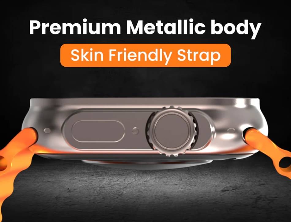 T800 Ultra Smart Watch with Beautiful Strap, Bluetooth Calling Smart Watch, 1.99" Touch Display with Fitness & Outdoor, Health & Medical Tracker, 8 Unique UI Interactions (Orange) T800 Ultra Smart Watch with Beautiful Strap, Bluetooth Calling Smart Watch, 1.99" Touch Display with Fitness & Outdoor, Health & Medical Tracker, 8 Unique UI Interactions (Orange)