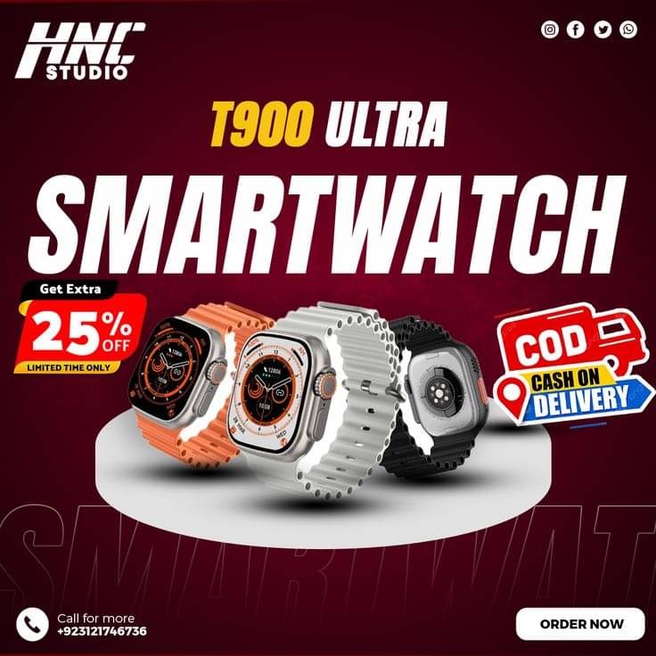     			T800 Ultra Smart Watch with Beautiful Strap, Bluetooth Calling Smart Watch, 1.99" Touch Display with Fitness & Outdoor, Health & Medical Tracker, 8 Unique UI Interactions (Orange)