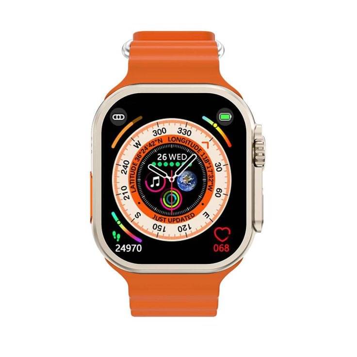     			T800 Ultra Smart Watch with Beautiful Strap, Bluetooth Calling Smart Watch, 1.99" Touch Display with Fitness & Outdoor, Health & Medical Tracker, 8 Unique UI Interactions (Orange)