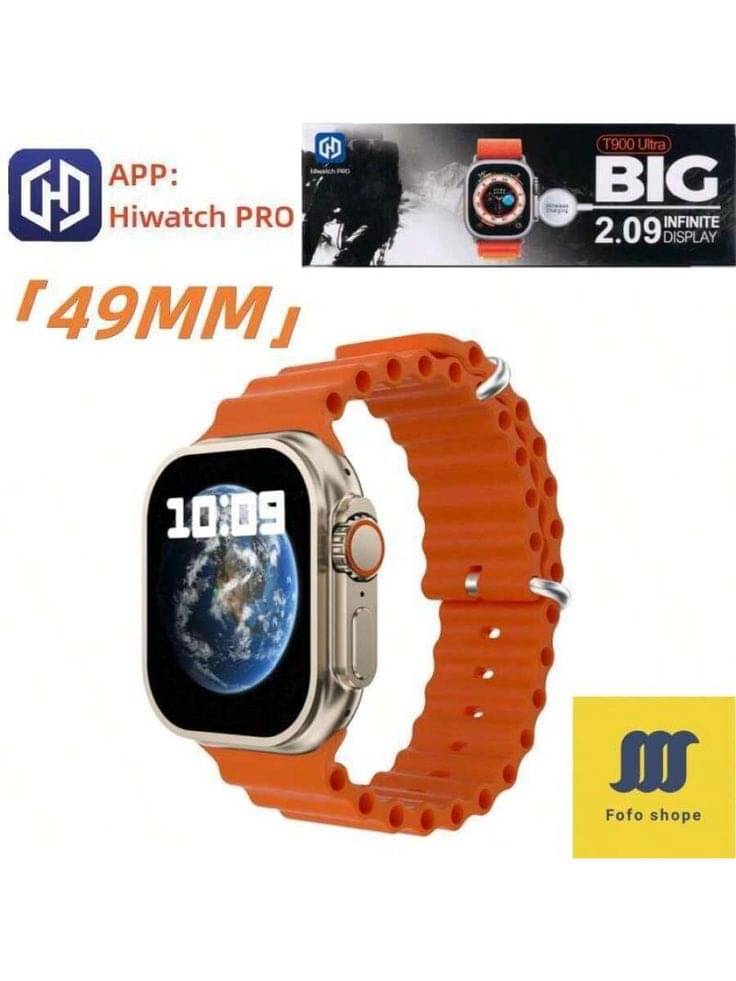 T800 Ultra Smart Watch with Beautiful Strap, Bluetooth Calling Smart Watch, 1.99" Touch Display with Fitness & Outdoor, Health & Medical Tracker, 8 Unique UI Interactions (Orange) T800 Ultra Smart Watch with Beautiful Strap, Bluetooth Calling Smart Watch, 1.99" Touch Display with Fitness & Outdoor, Health & Medical Tracker, 8 Unique UI Interactions (Orange)