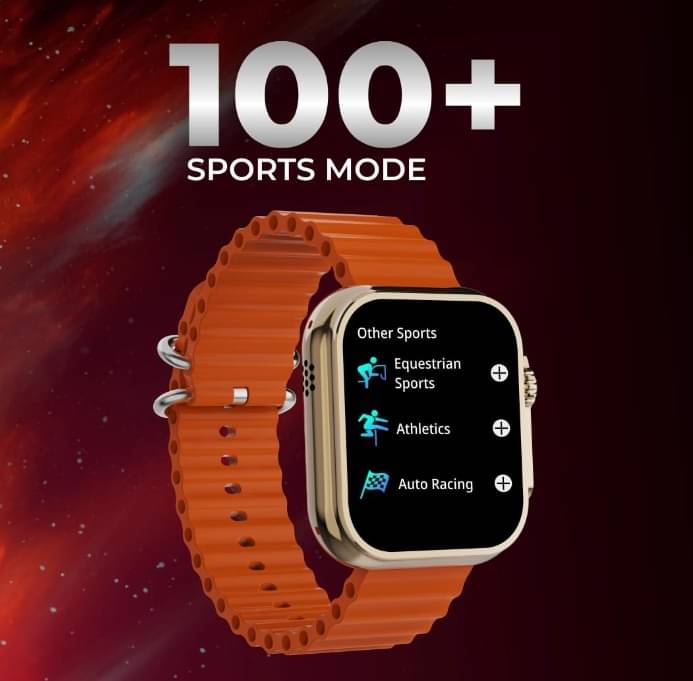     			T800 Ultra Smart Watch with Beautiful Strap, Bluetooth Calling Smart Watch, 1.99" Touch Display with Fitness & Outdoor, Health & Medical Tracker, 8 Unique UI Interactions (Orange)