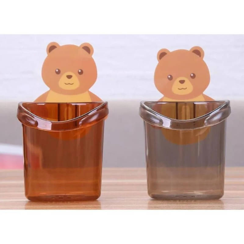     			Teddy toothbrushes holder pack of 2