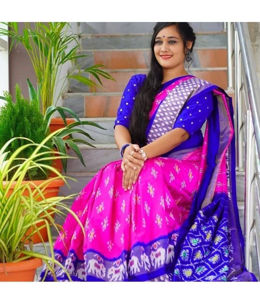     			Today Deal Crepe Printed Saree With Unstitched Blouse Piece ( Blue )