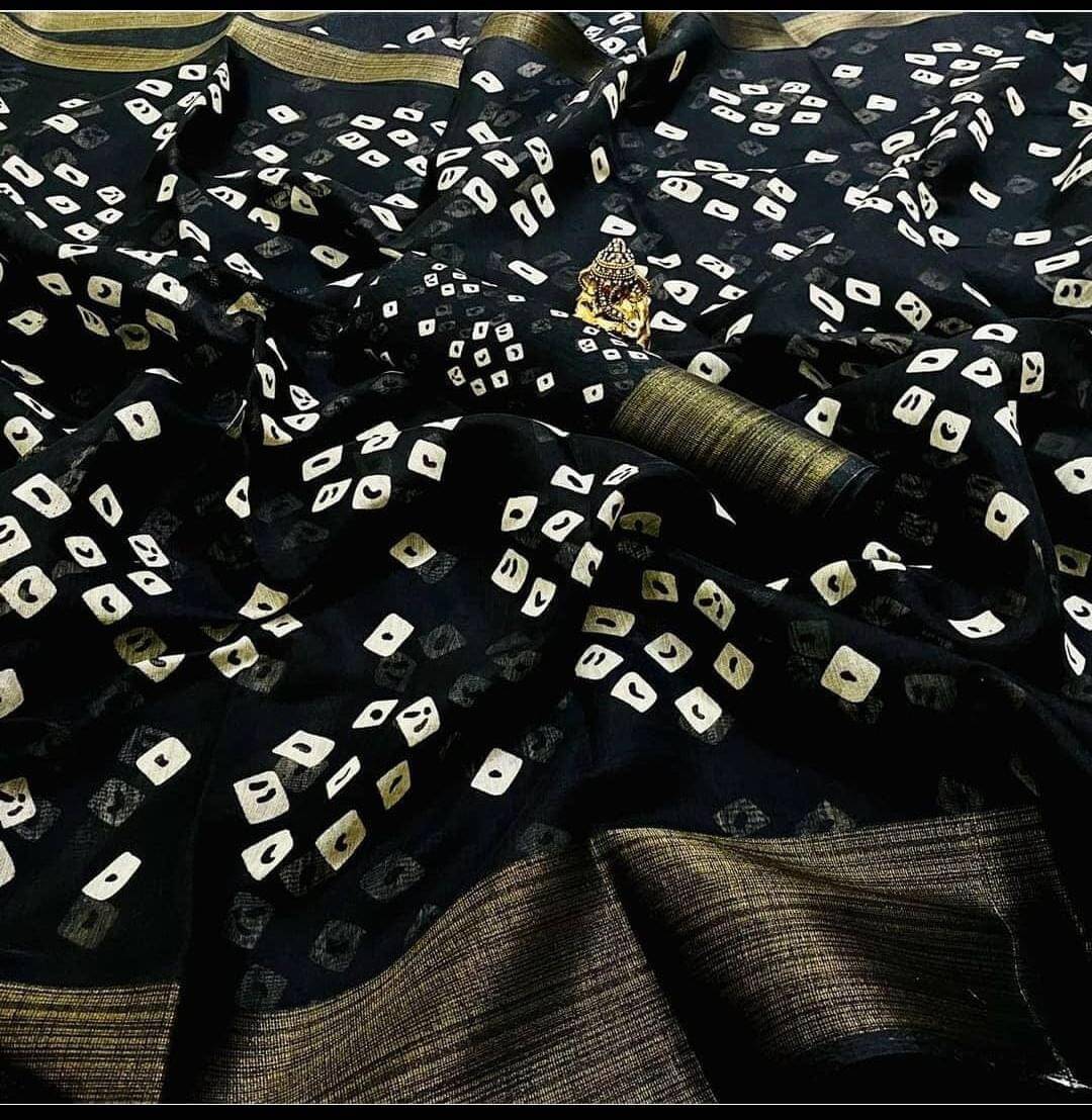     			Today Deal Net Cut Outs Saree With Unstitched Blouse Piece ( Black )