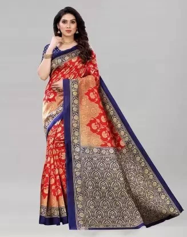 Today Deal Net Cut Outs Saree With Unstitched Blouse Piece ( Red ) Today Deal Net Cut Outs Saree With Unstitched Blouse Piece ( Red )