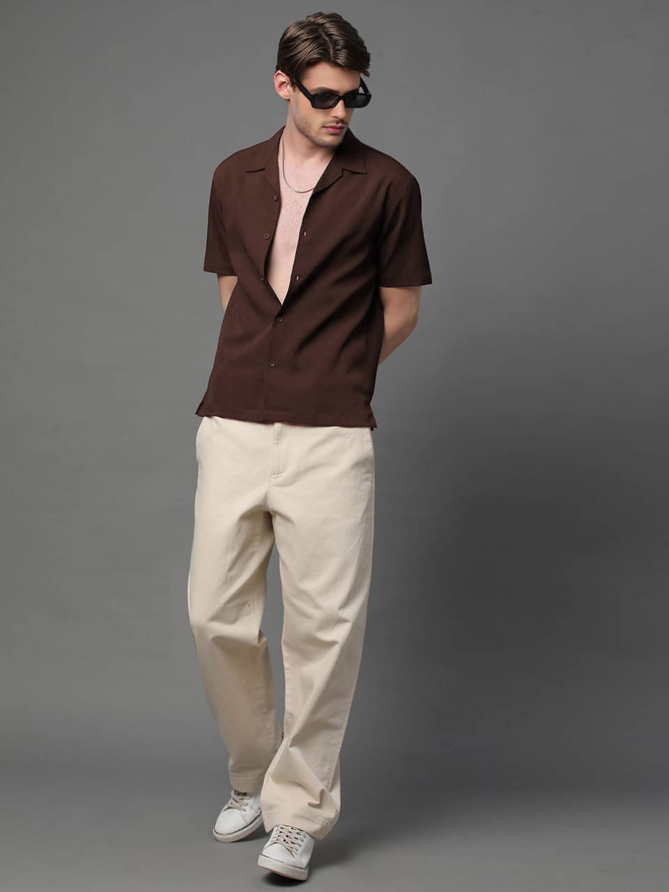 VIOUR Polyester Regular Fit Solids Half Sleeves Men's Casual Shirt - Brown ( Pack of 1 ) VIOUR Polyester Regular Fit Solids Half Sleeves Men's Casual Shirt - Brown ( Pack of 1 )