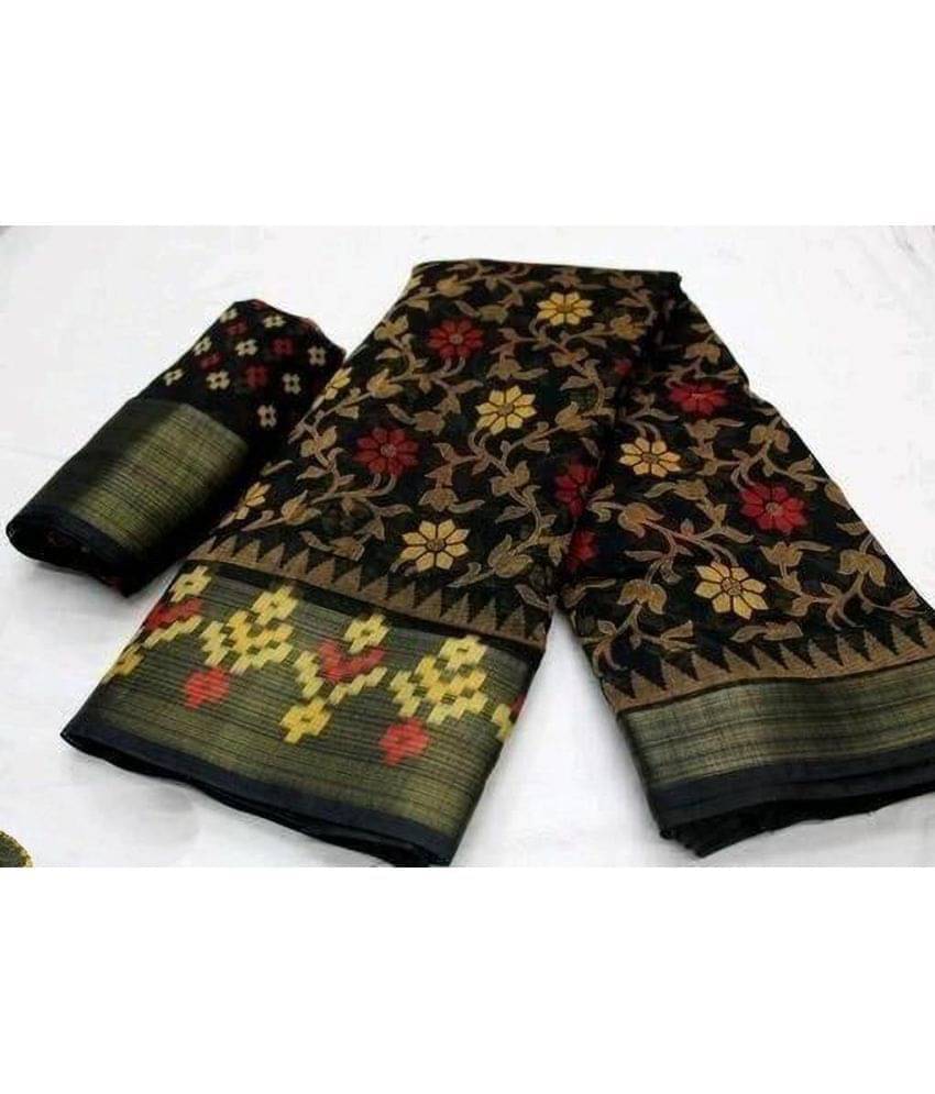 Vkaran Cotton Silk Solid Saree With Unstitched Blouse Piece ( Multicolor ) Vkaran Cotton Silk Solid Saree With Unstitched Blouse Piece ( Multicolor )