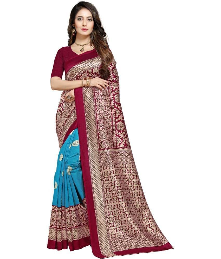 Vkaran Cotton Silk Solid Saree With Unstitched Blouse Piece ( Multicolor ) Vkaran Cotton Silk Solid Saree With Unstitched Blouse Piece ( Multicolor )