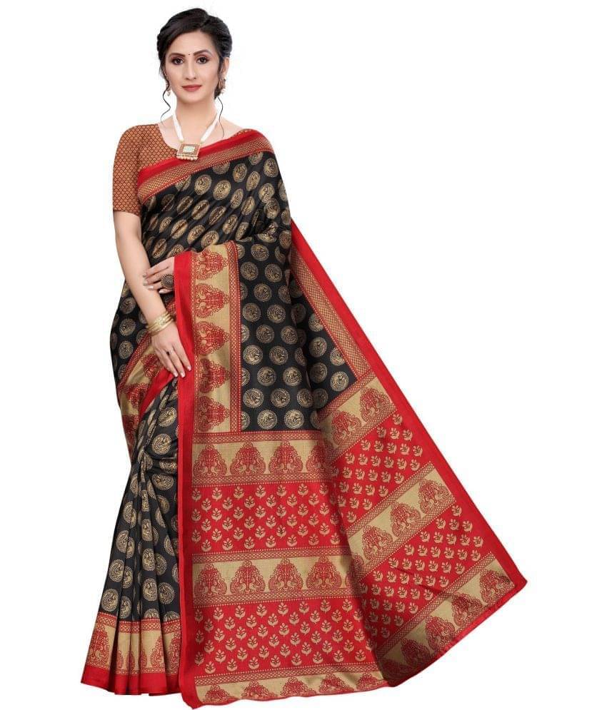    			Vkaran Net Cut Outs Saree With Unstitched Blouse Piece ( Multicolor )