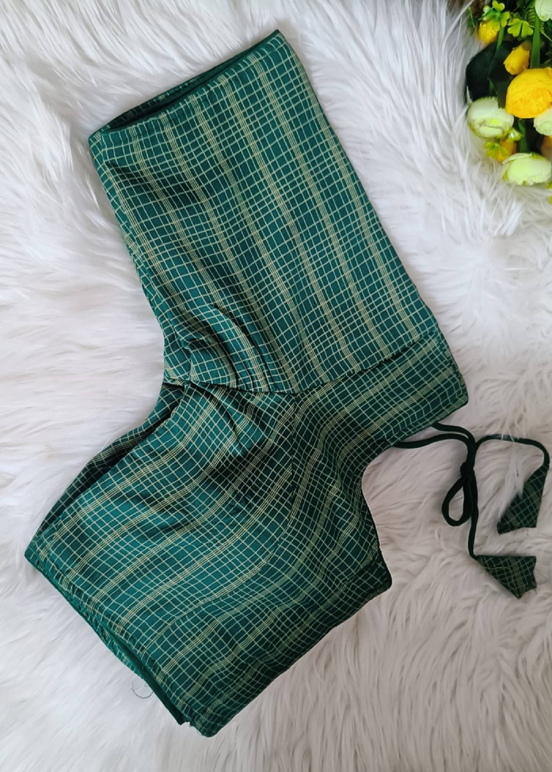ARZ Green Readymade with Pad Cotton Women's Blouse ( Pack of 1 ) ARZ Green Readymade with Pad Cotton Women's Blouse ( Pack of 1 )