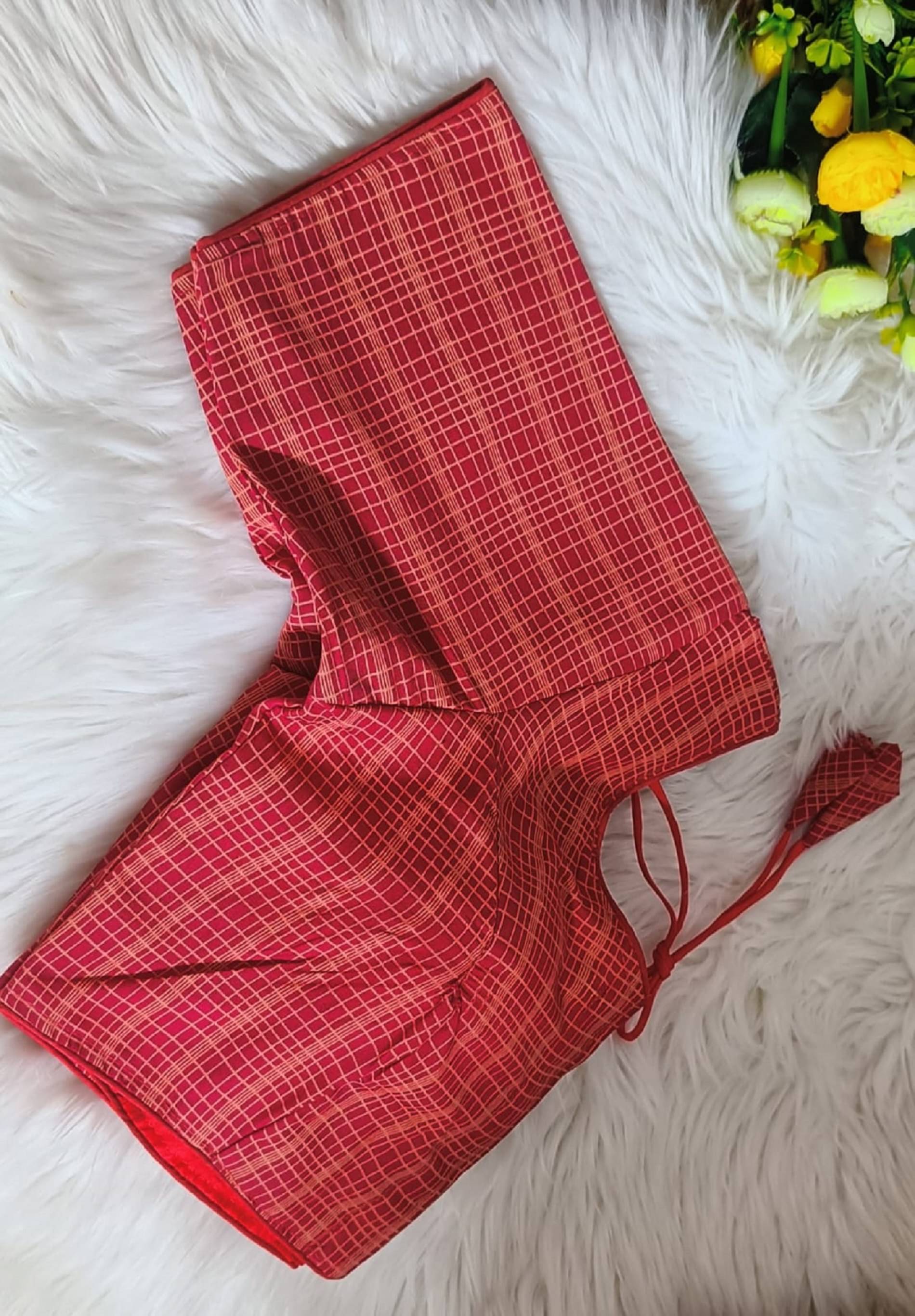     			ARZ Red Readymade with Pad Cotton Women's Blouse ( Pack of 1 )