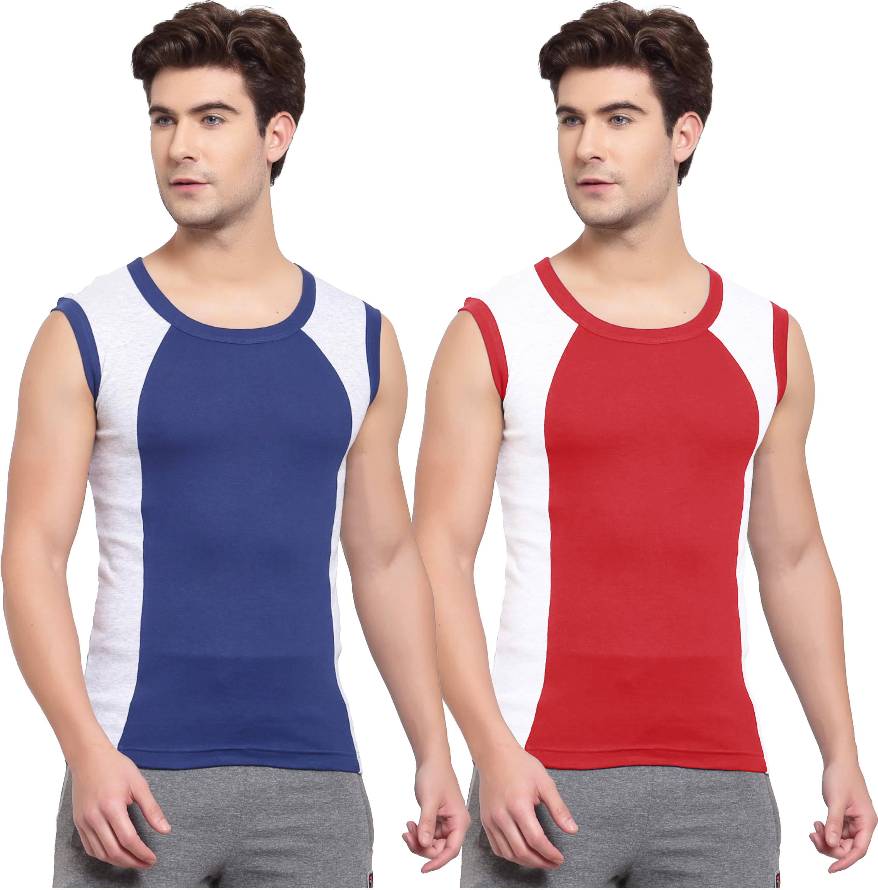     			Amul comfy Pack of 2 Cotton Basic Vest For Men ( Multicolor )