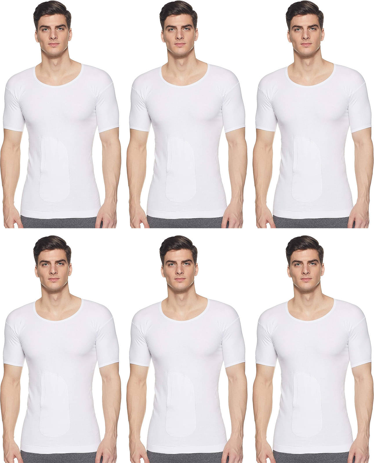 Amul comfy Pack of 6 Cotton Basic Vest For Men ( White ) Amul comfy Pack of 6 Cotton Basic Vest For Men ( White )