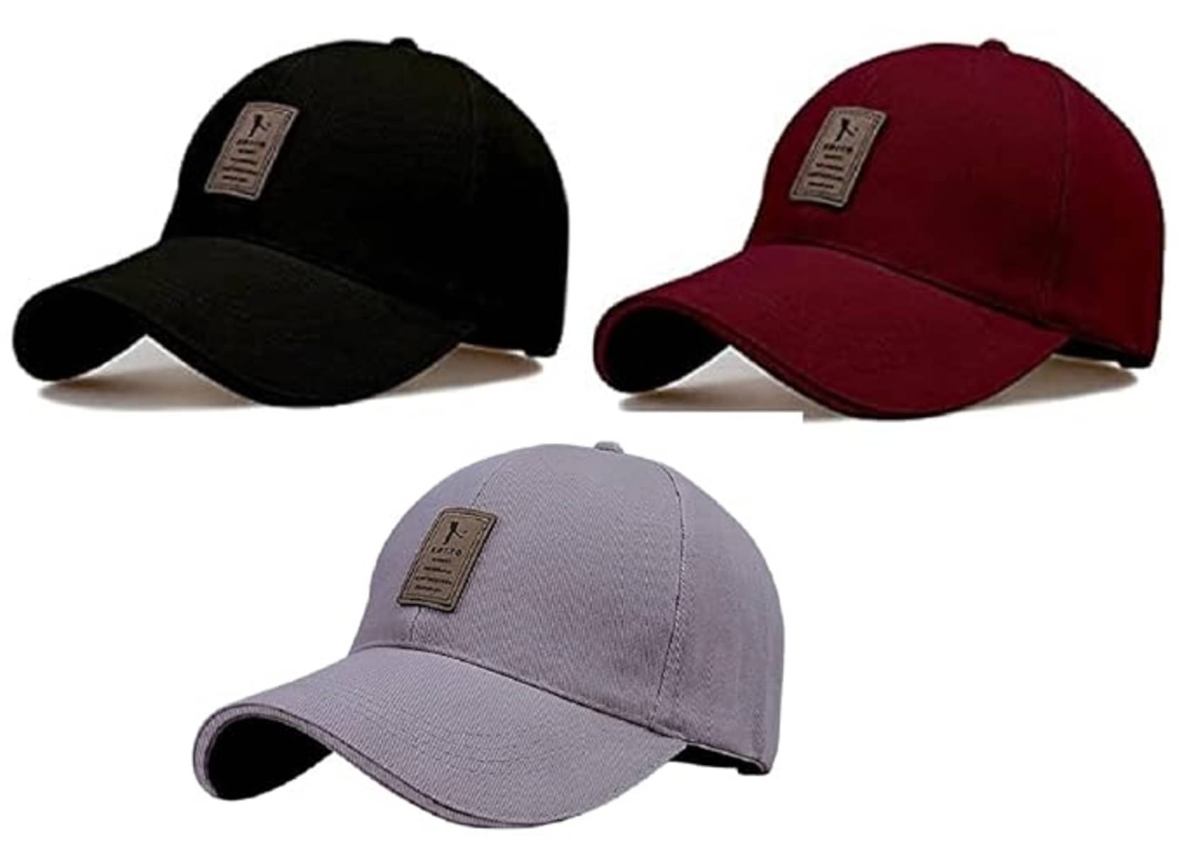 BAYEMA Pack of 3 Cotton Men's Cap ( Multiciolor 5 ) BAYEMA Pack of 3 Cotton Men's Cap ( Multiciolor 5 )