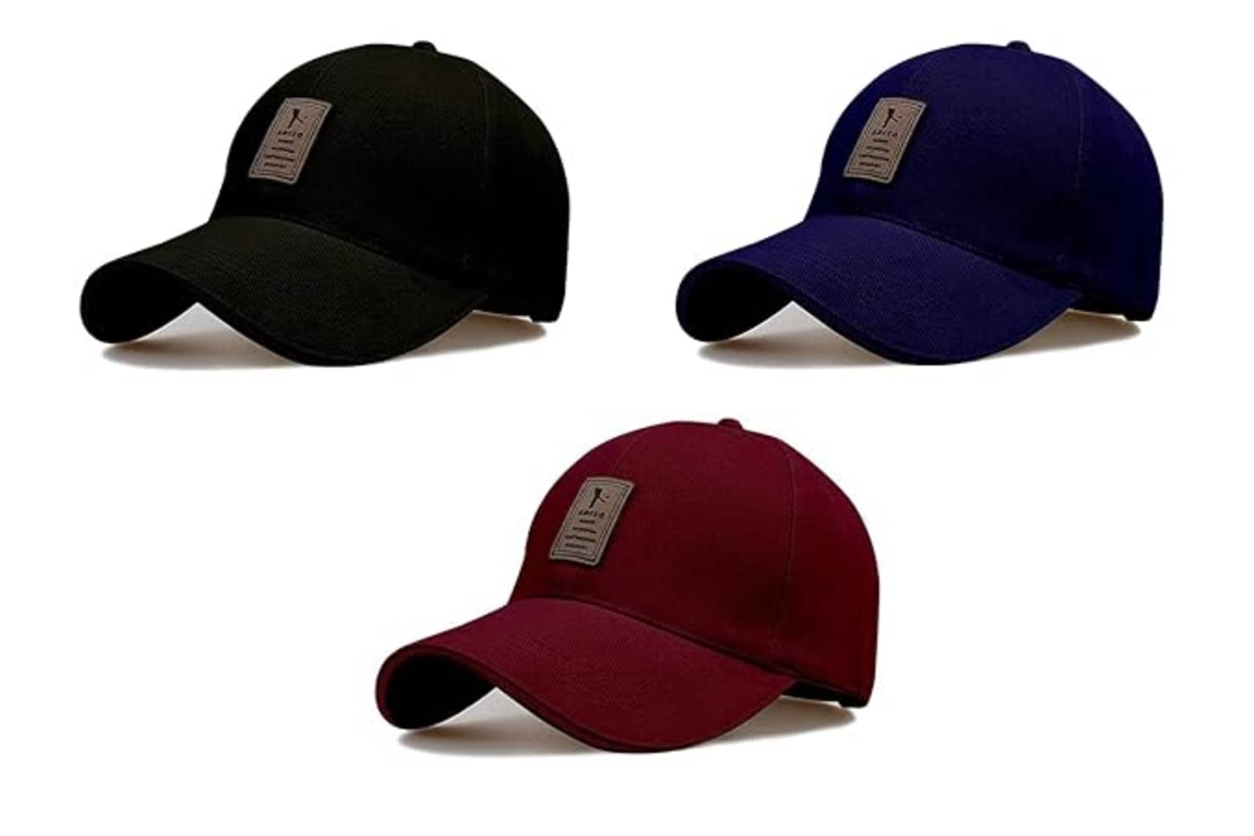 BAYEMA Pack of 3 Cotton Men's Cap ( Multiciolor 4 ) BAYEMA Pack of 3 Cotton Men's Cap ( Multiciolor 4 )