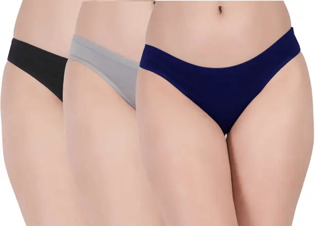 Bebron Pack of 3 Cotton Lycra Thongs For Women ( Multicolor9 ) Bebron Pack of 3 Cotton Lycra Thongs For Women ( Multicolor9 )