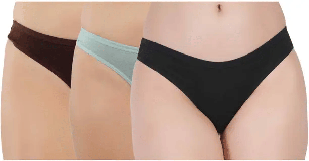 Bebron Pack of 3 Cotton Lycra Thongs For Women ( Multicolor13 ) Bebron Pack of 3 Cotton Lycra Thongs For Women ( Multicolor13 )