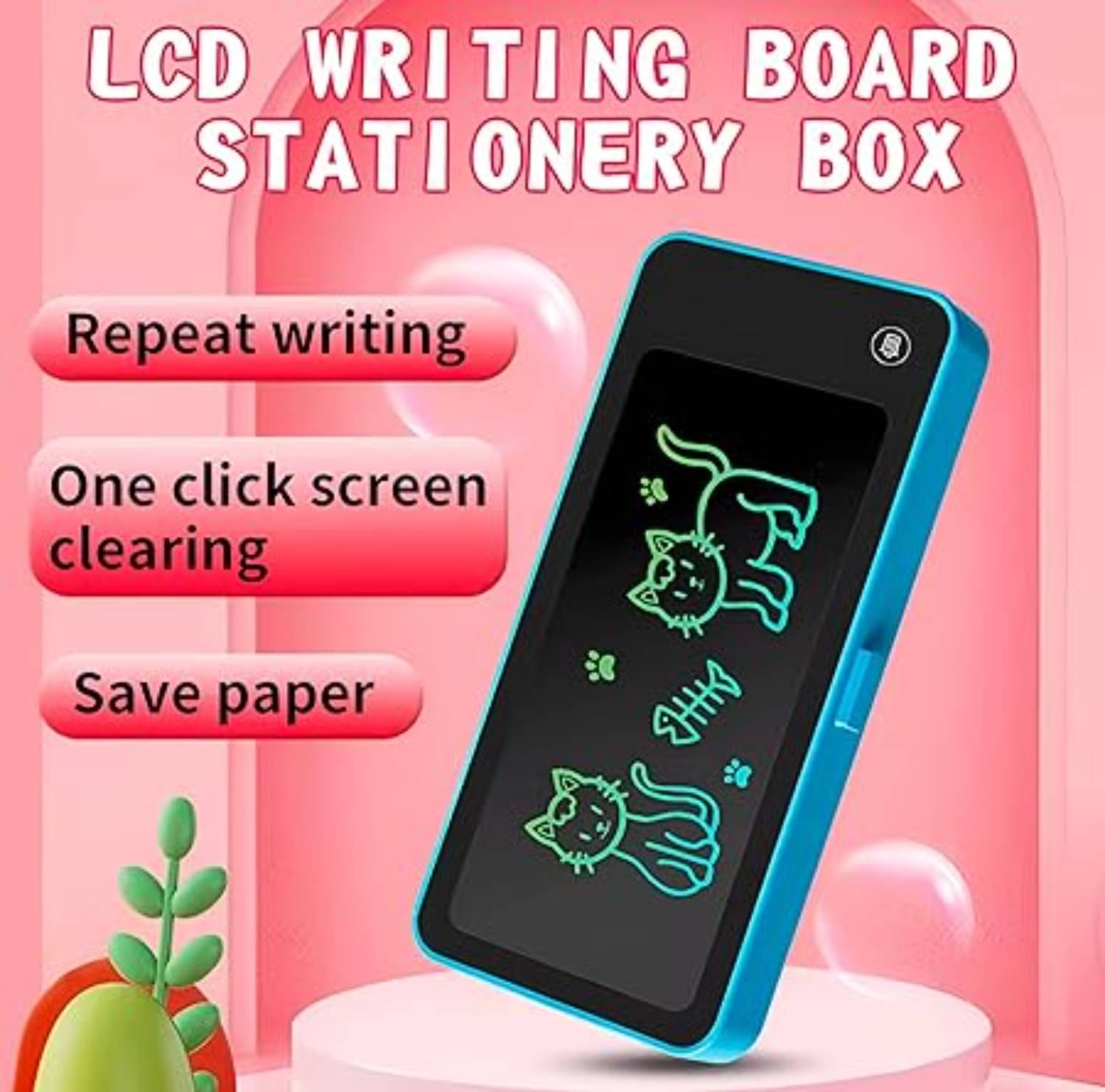     			CD Tablet Toy for Kids with Stylus | LCD Drawing Pencil case | Writing Tablet