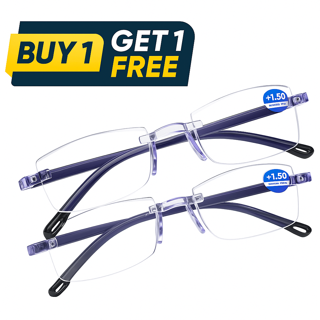 Fadiso Fashion Square Rimless Reading Glasses     			Fadiso Fashion Square Rimless Reading Glasses