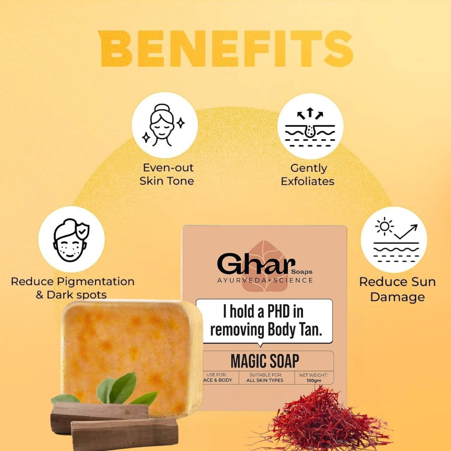GHAR SOAPS Skin Whitening MAGIC SOAPS Soap for All Skin Type ( Pack of 1 ) GHAR SOAPS Skin Whitening MAGIC SOAPS Soap for All Skin Type ( Pack of 1 )