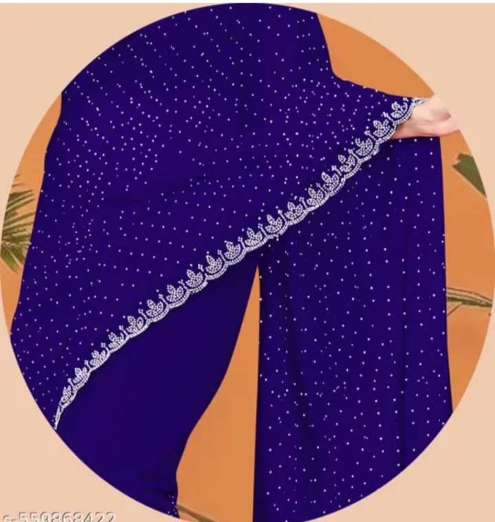     			Gullak Crepe Embellished Saree With Unstitched Blouse Piece ( Purple )