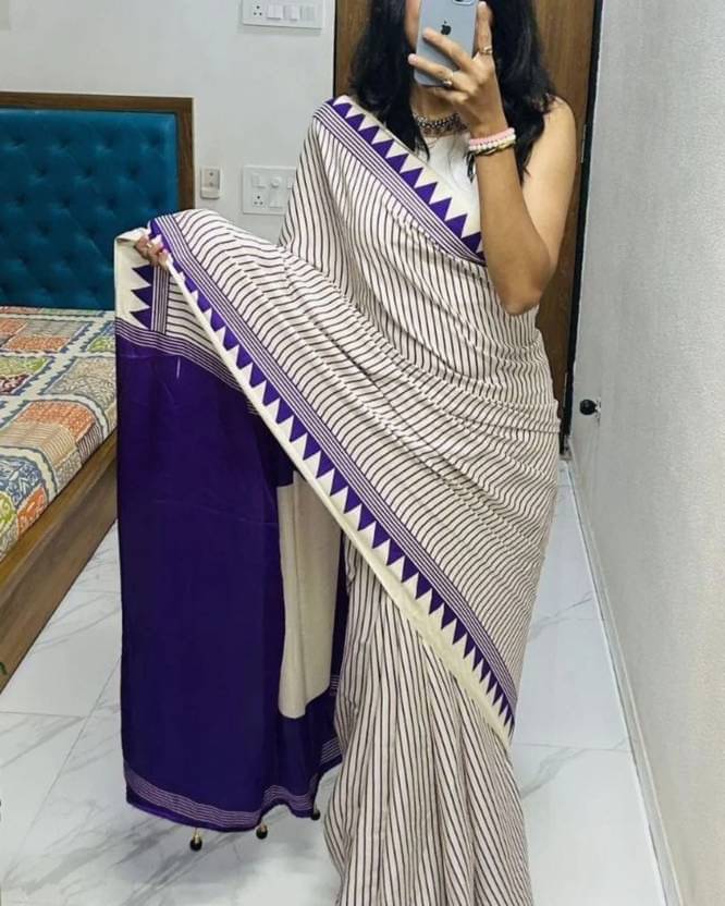 Gullak Crepe Printed Saree With Unstitched Blouse Piece ( Beige ) Gullak Crepe Printed Saree With Unstitched Blouse Piece ( Beige )