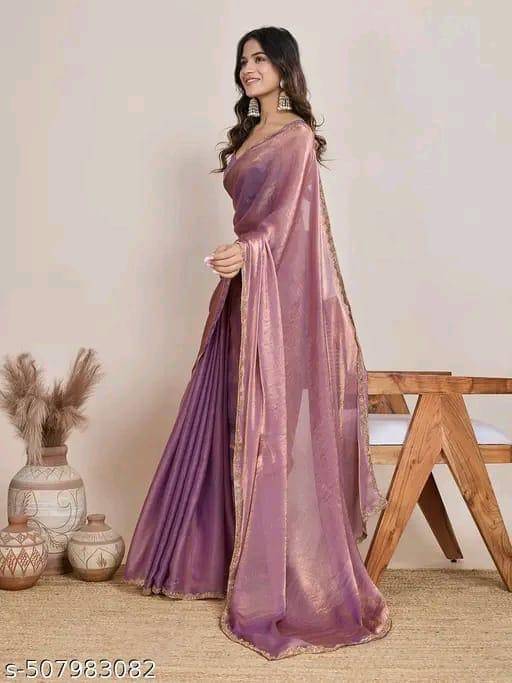 Gullak Nylon Dyed Saree With Unstitched Blouse Piece ( Gold ) Gullak Nylon Dyed Saree With Unstitched Blouse Piece ( Gold )