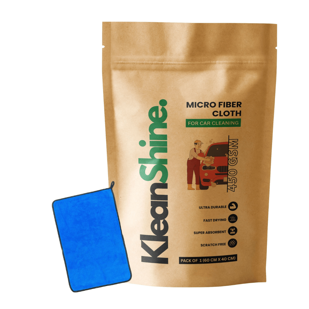     			KLEANSHINE Blue 450 GSM Microfiber Cloth For Automobile ( Pack of 1 )