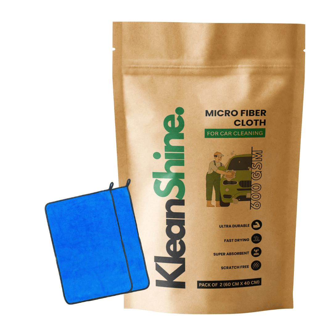KLEANSHINE Blue 600 GSM Microfiber Cloth For Automobile ( Pack of 2 ) KLEANSHINE Blue 600 GSM Microfiber Cloth For Automobile ( Pack of 2 )