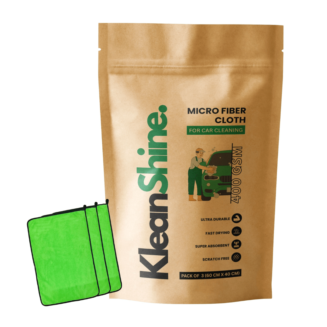 KLEANSHINE Green 400 GSM Microfiber Cloth For Automobile ( Pack of 3 ) KLEANSHINE Green 400 GSM Microfiber Cloth For Automobile ( Pack of 3 )