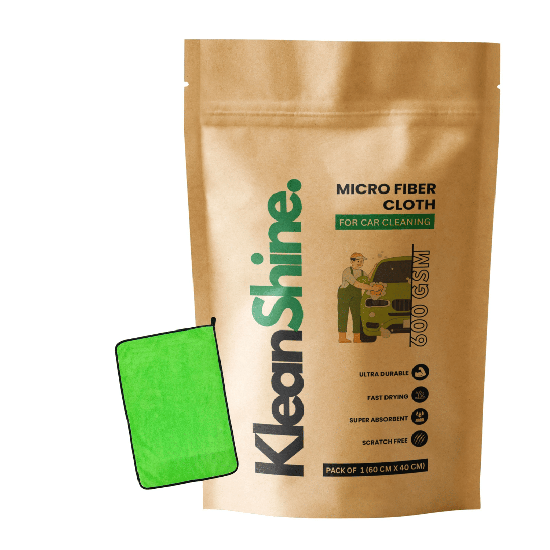 KLEANSHINE Green 600 GSM Microfiber Cloth For Automobile ( Pack of 1 ) KLEANSHINE Green 600 GSM Microfiber Cloth For Automobile ( Pack of 1 )