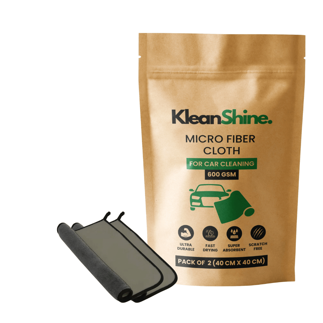 KLEANSHINE Grey 600 GSM Microfiber Cloth For Automobile ( Pack of 2 )     			KLEANSHINE Grey 600 GSM Microfiber Cloth For Automobile ( Pack of 2 )