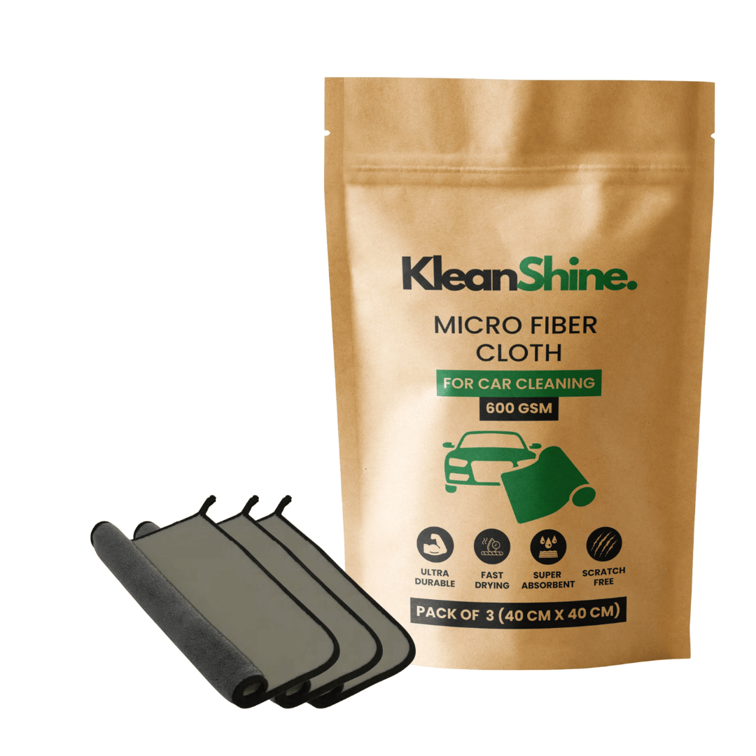 KLEANSHINE Grey 600 GSM Microfiber Cloth For Automobile ( Pack of 3 ) KLEANSHINE Grey 600 GSM Microfiber Cloth For Automobile ( Pack of 3 )