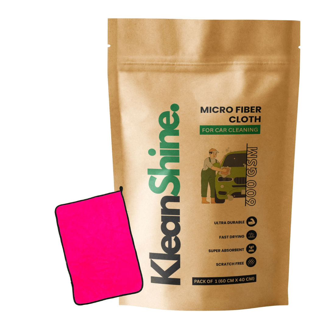     			KLEANSHINE Pink 600 GSM Microfiber Cloth For Automobile ( Pack of 1 )