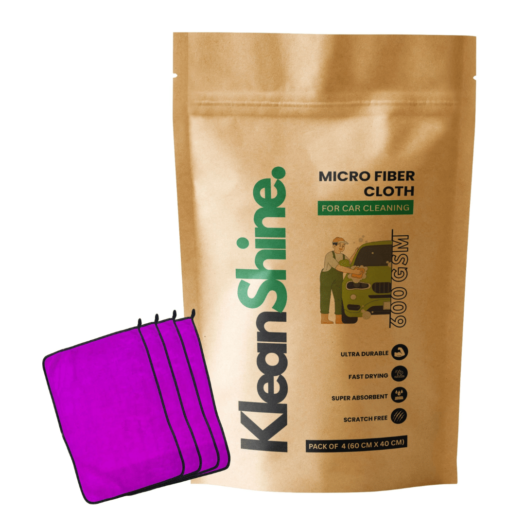KLEANSHINE Purple 600 GSM Microfiber Cloth For Automobile ( Pack of 4 ) KLEANSHINE Purple 600 GSM Microfiber Cloth For Automobile ( Pack of 4 )